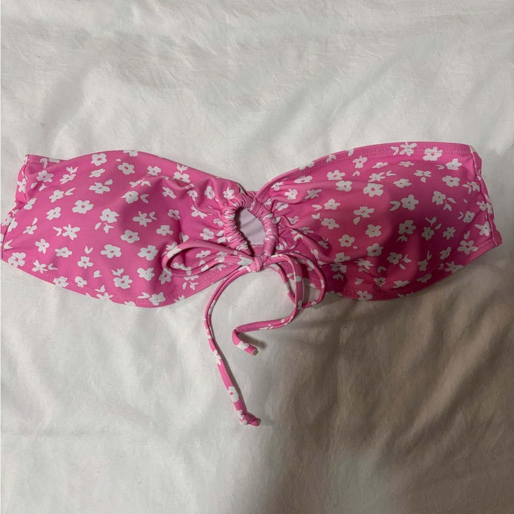 Pink Bandeau Bikini Top